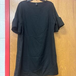 Black Short Sleeve Dress emery rose bell sleeve